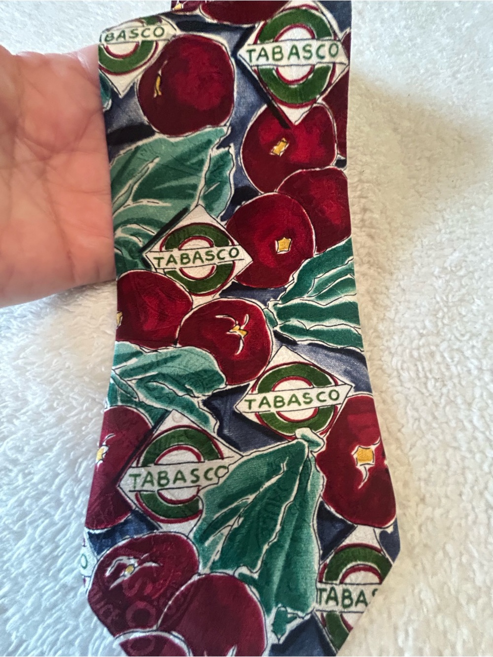 🎁3 for $30 - Tabasco Red Cherry Print Necktie